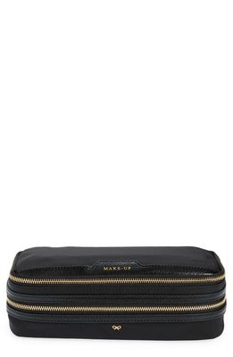 Anya Hindmarch Make-Up Recycled Nylon Cosmetics Zip Pouch in Black