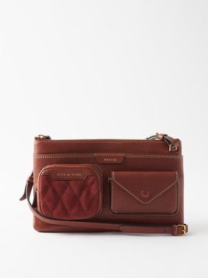 Anya Hindmarch - Multi-pocket Leather Cross-body Bag - Womens - Brown