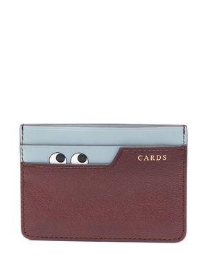 Anya Hindmarch Peeping Eyes leather cardholder - Red