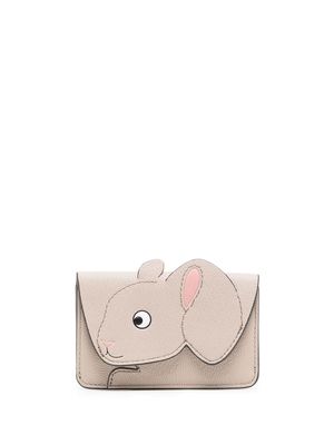 Anya Hindmarch Rabbit leather card case - Brown