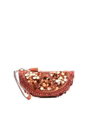 Anya Hindmarch sequin-embellished clutch bag - Red