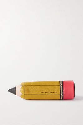 Anya Hindmarch - Textured-leather Pencil Case - Yellow