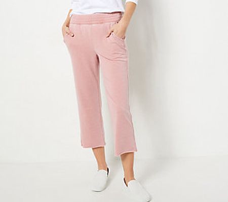 AnyBody Beach Wash French Terry Solid_Cropped Pant