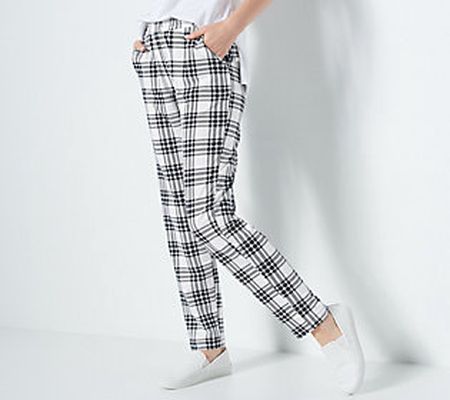 AnyBody Cozy Knit French Terry Petite Printed Pant