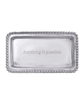 Anything Is Possible Statement Beaded Tray