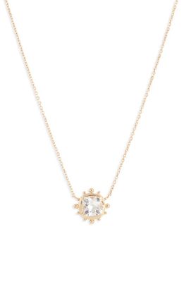 Anzie Dew Drop Avery White Topaz Pendant Necklace in Clear