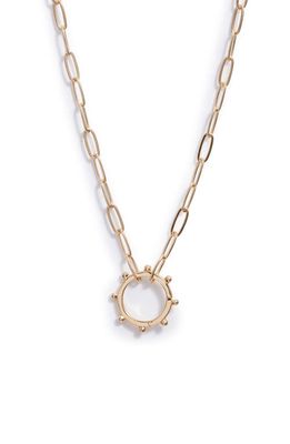 Anzie Dew Drop Marine Pendant Necklace in Yellow Gold