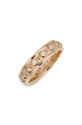 Anzie Dew Drops Marine Band Ring in Gold/Diamond