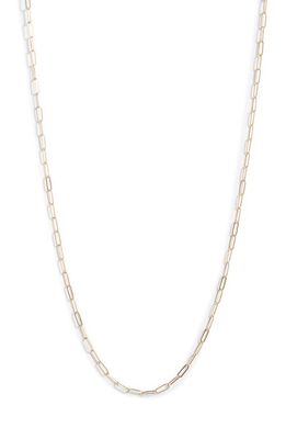 Anzie Mini Paper Clip Link Chain Necklace in Yellow Gold