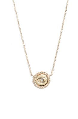 Anzie Royale Evil Eye Diamond Necklace in Gold/Diamond