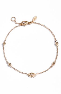 Anzie x Mel Soldera Evil Eye Bracelet in Gold/Diamond