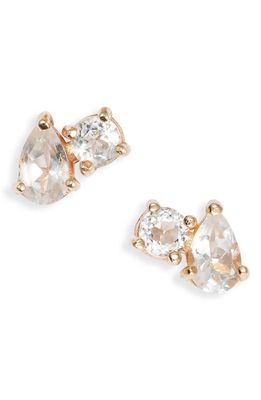Anzie x Mel Soldera Jumelle Stud Earrings in Clear