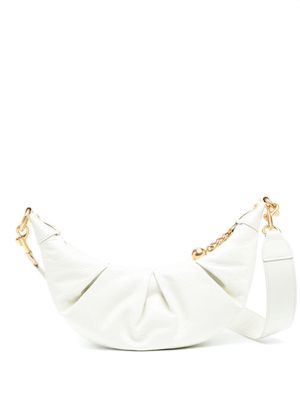 APEDE MOD Croissant leather shoulder bag - White