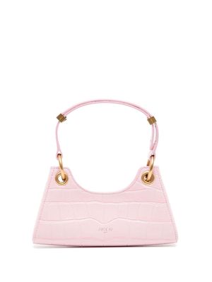 APEDE MOD mini embossed-crocodile effect leather bag - Pink