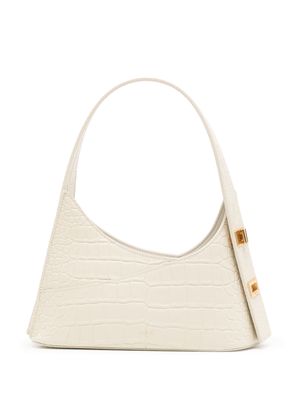 APEDE MOD small embossed-crocodile effect leather bag - White