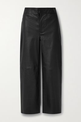 APIECE APART - Monterey Leather Straight-leg Pants - Black