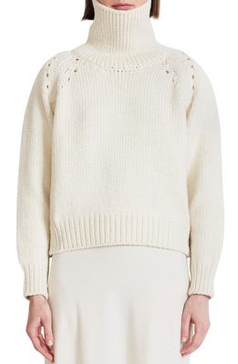 Apiece Apart Ronia Merino Wool Turtleneck Sweater in Cream