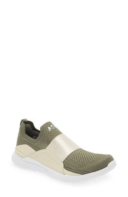 APL TechLoom Bliss Knit Running Shoe in Fatigue /Parchment /White