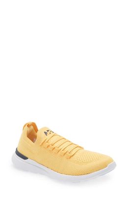 APL TechLoom Breeze Knit Running Shoe in Marigold /Midnight /White