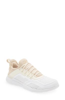 APL TechLoom Tracer Knit Training Shoe in Beach /Pristine /White
