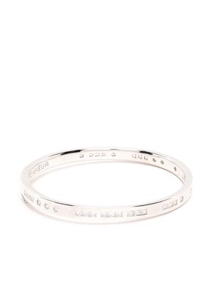 APM Monaco crystal-embellished polished bracelet - Silver