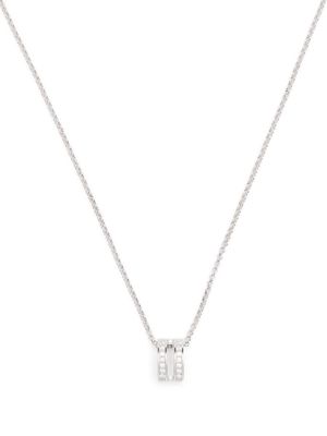 APM Monaco crystal-embellished ring-pendant necklace - Silver