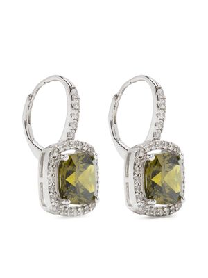 APM Monaco crystal-embellished square hoop earrings - Silver