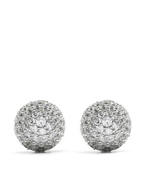 APM Monaco disc ball stud earrings - Silver