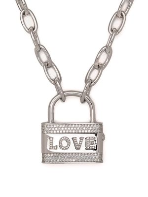 APM Monaco embellished Love Lock necklace - Silver