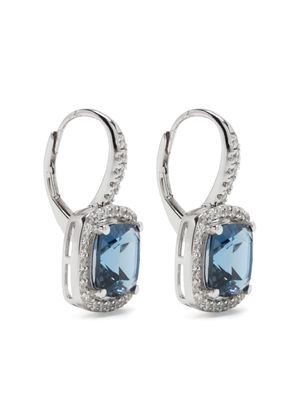APM Monaco embellished square hoop earrings - Silver