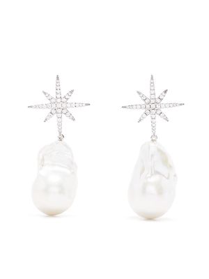 APM Monaco Météorites pearl-embellished drop earrings - Silver
