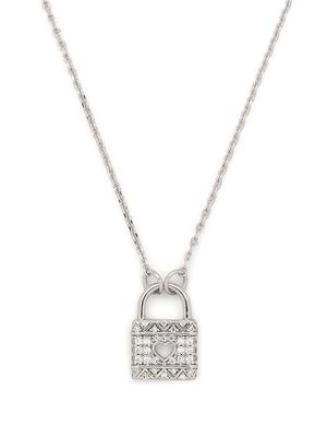 APM Monaco micro pavé locket pendant necklace - Silver