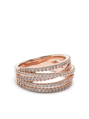 APM Monaco multi-band crystal ring - Pink