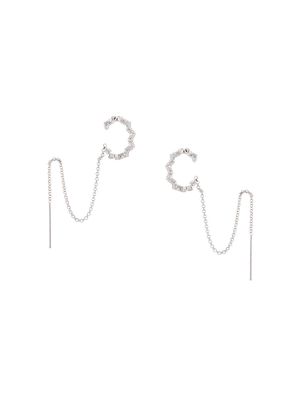 APM Monaco Up And Down cuff drop earrings - Silver