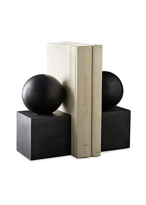 Apollo Marble Ball On Cube Bookends