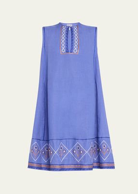 Apolonia Embroidered Cotton Midi Dress