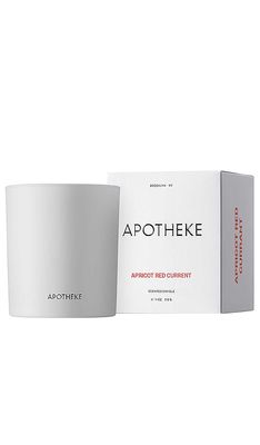 APOTHEKE Apricot Red Currant Signature Candle in White.
