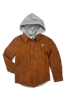 Appaman Kids' Glen Hooded Shirt Jacket in Sierra