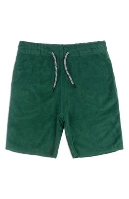 Appaman Kids' Velour Drawstring Shorts in Forest