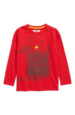 Appaman Kids' x Peanuts® Long Sleeve Cotton Graphic Tee in Prize Red