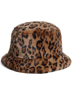 Apparis Amara faux-fur bucket hat - Brown