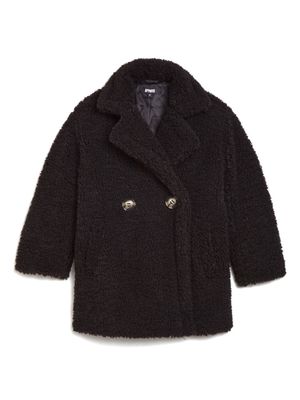 Apparis Anouk faux-shearling double-breasted coat - Black
