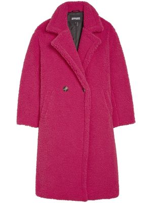 Apparis Anoushka double-breasted sherpa coat - Pink