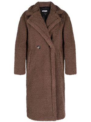 Apparis Anoushka faux-shearling coat - Brown