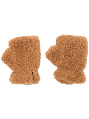Apparis Ariel teddy-fleece gloves - Brown
