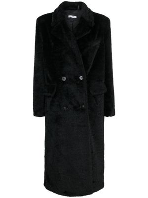 Apparis Astrid double-breasted coat - Black