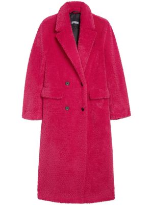 Apparis Astrid faux-fur double-breasted coat - Pink