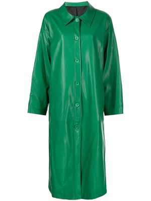 Apparis belted-waist trench coat - Green