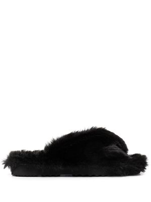Apparis Biba faux-fur slippers - Black
