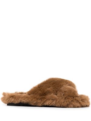 Apparis Biba faux-fur slippers - Brown